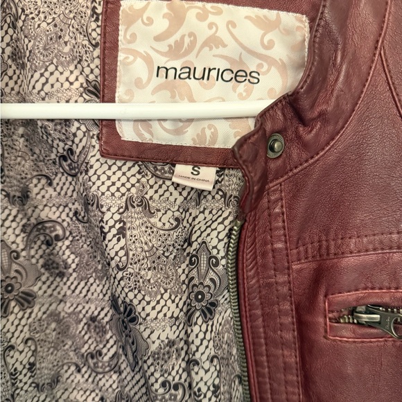 Maurice’s Maroon Lightweight Moto Jacket - Picture 4 of 8